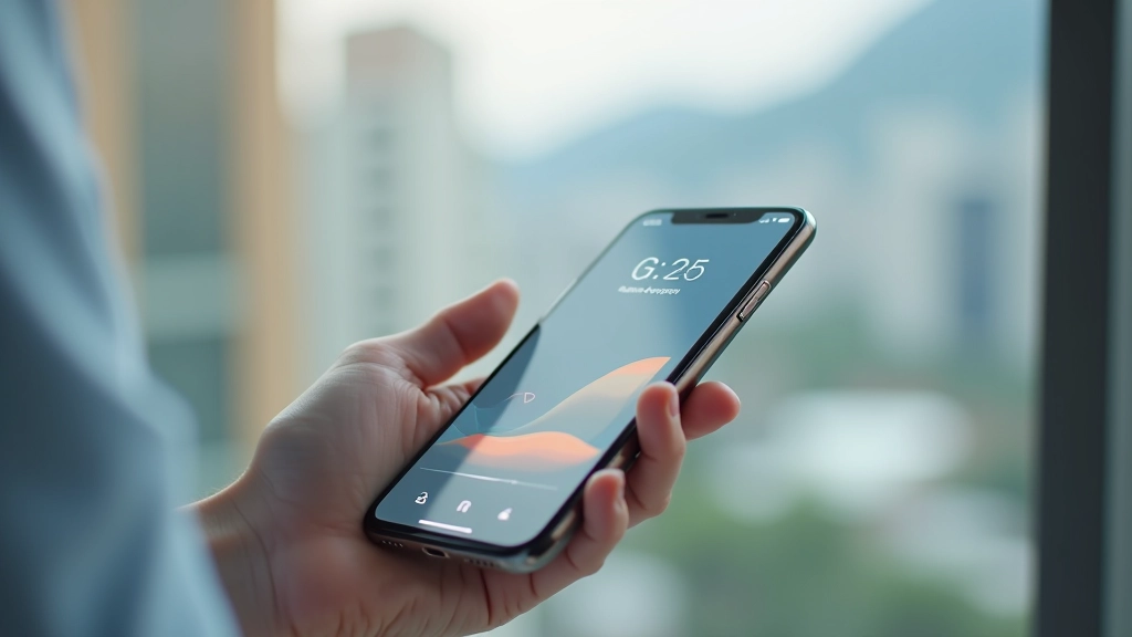 Mobile phone screen showing smooth page transition animation between different app sections
