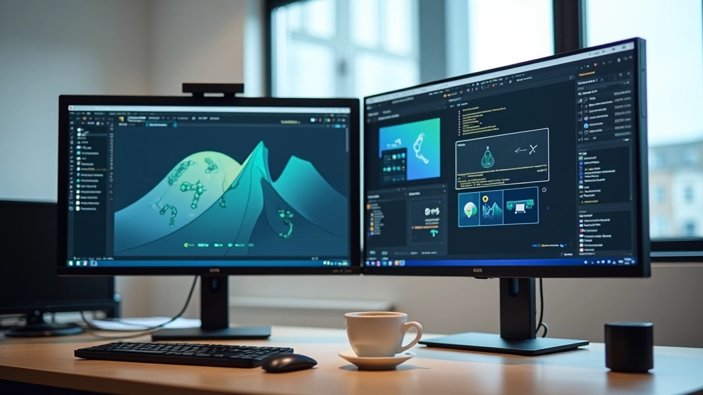 Developer working on animation design with multiple screens displaying loading states and micro-interactions